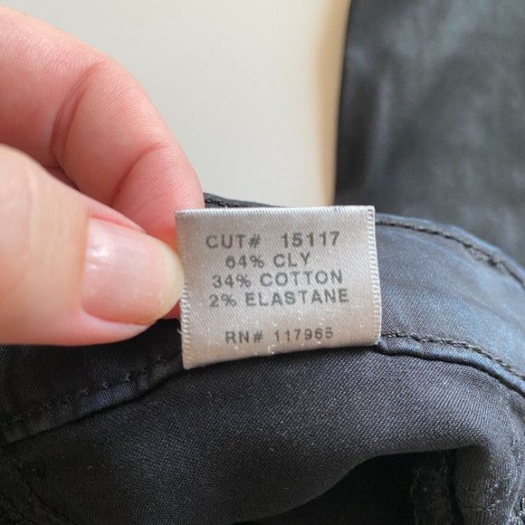 J Brand Super Skinny Coated Jeans Black 24 - Picture 9 of 9